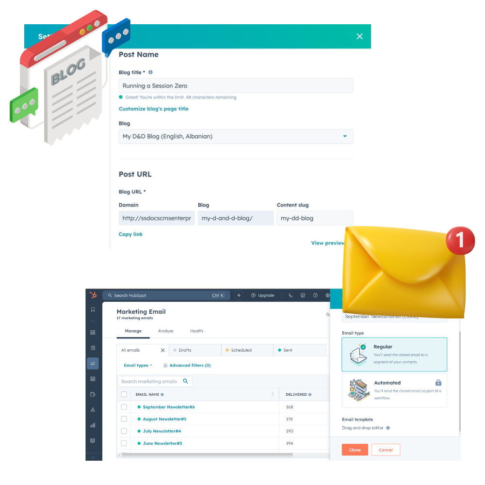 HubSpot Blogs & Emails